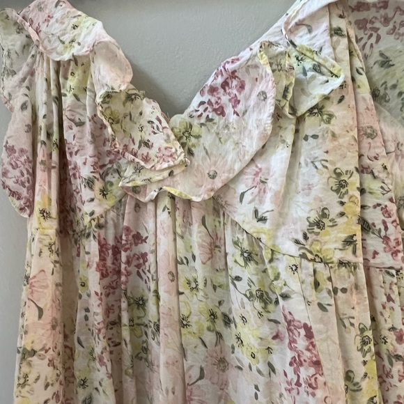 H&M Floral Maxi Dress - Cream, Pink, Green - Picture 2 of 4